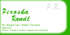 piroska randl business card